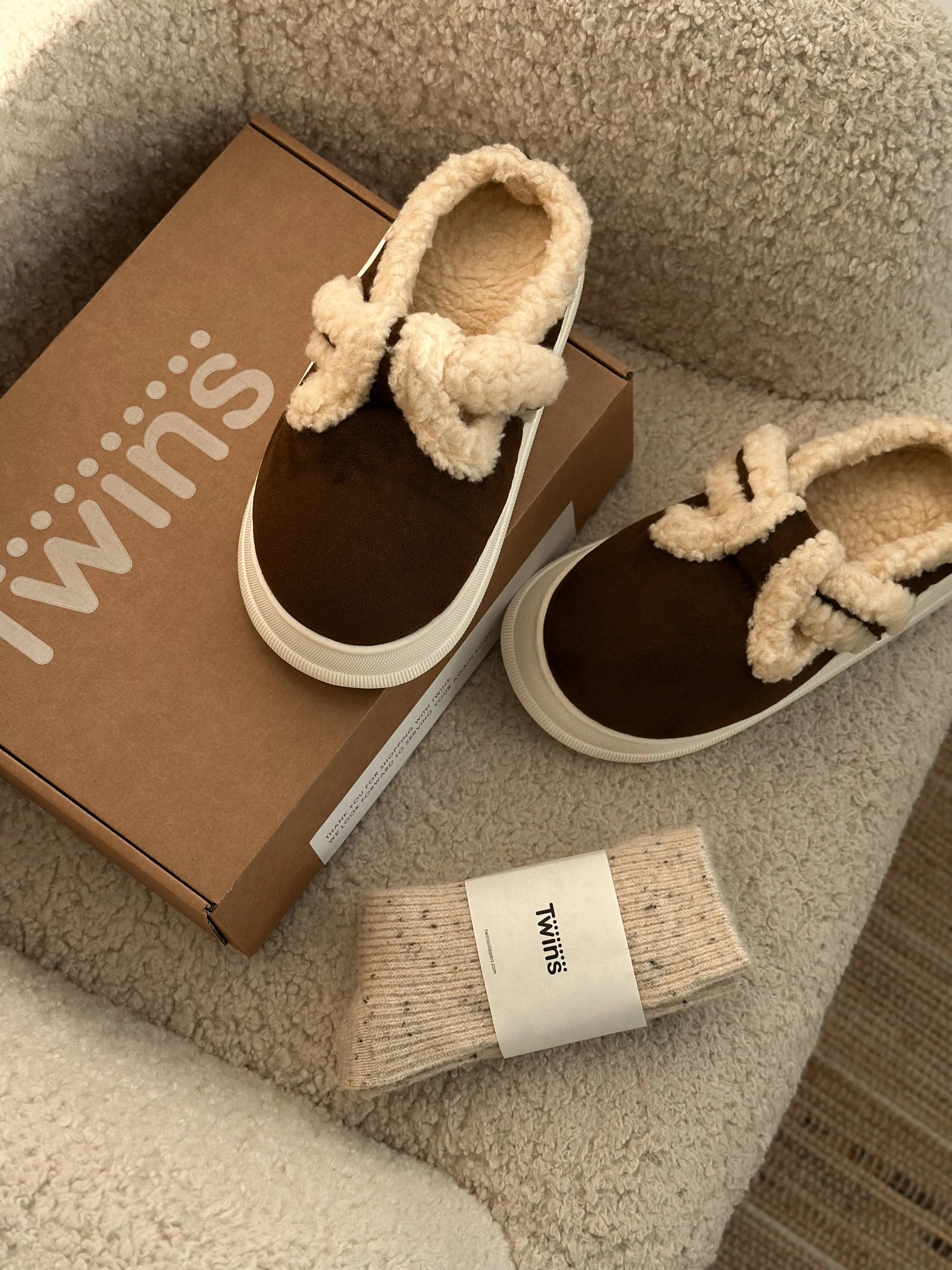 Brown suede mules