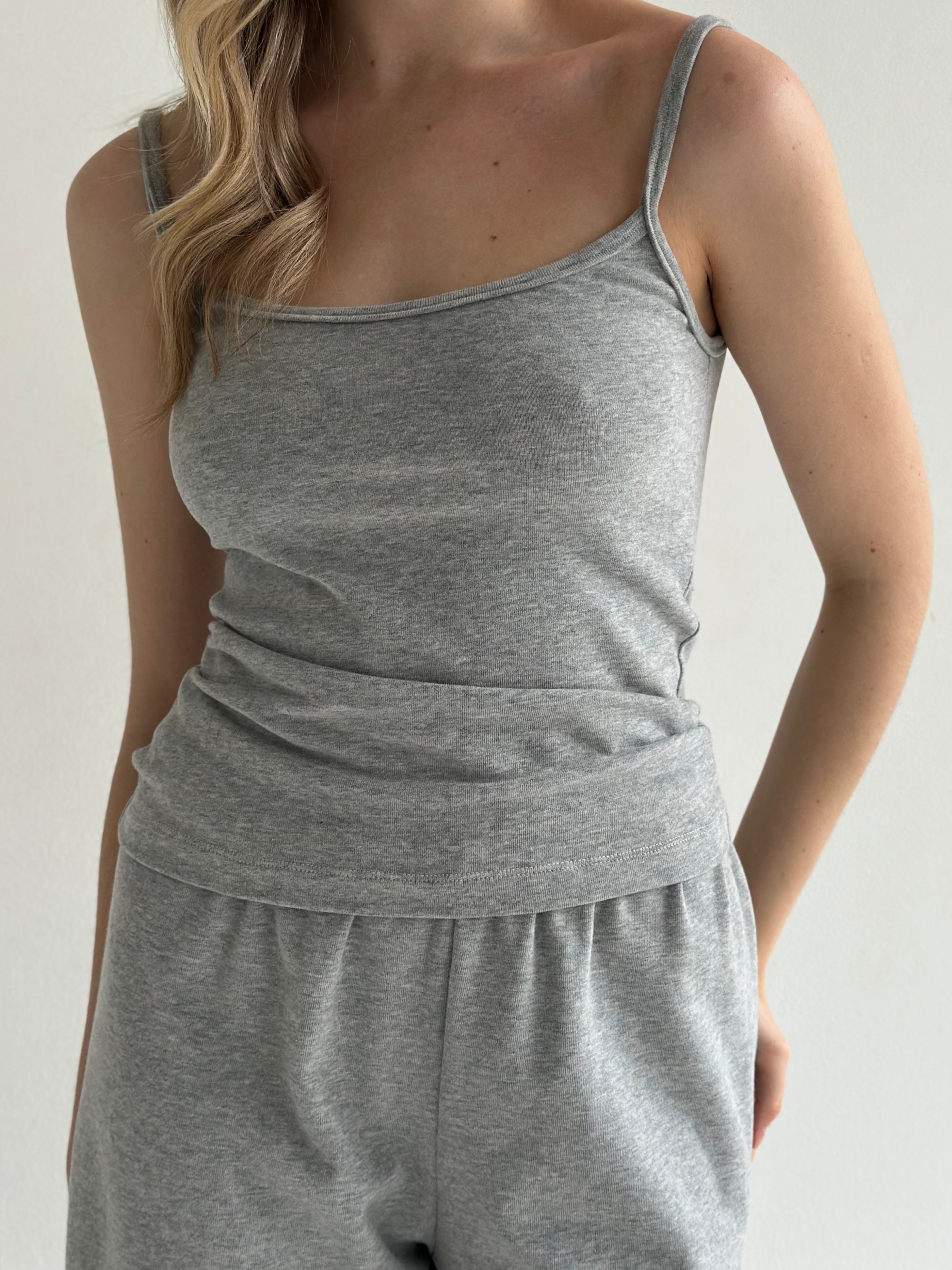Knitwear “Tenderness” Tank top, gray