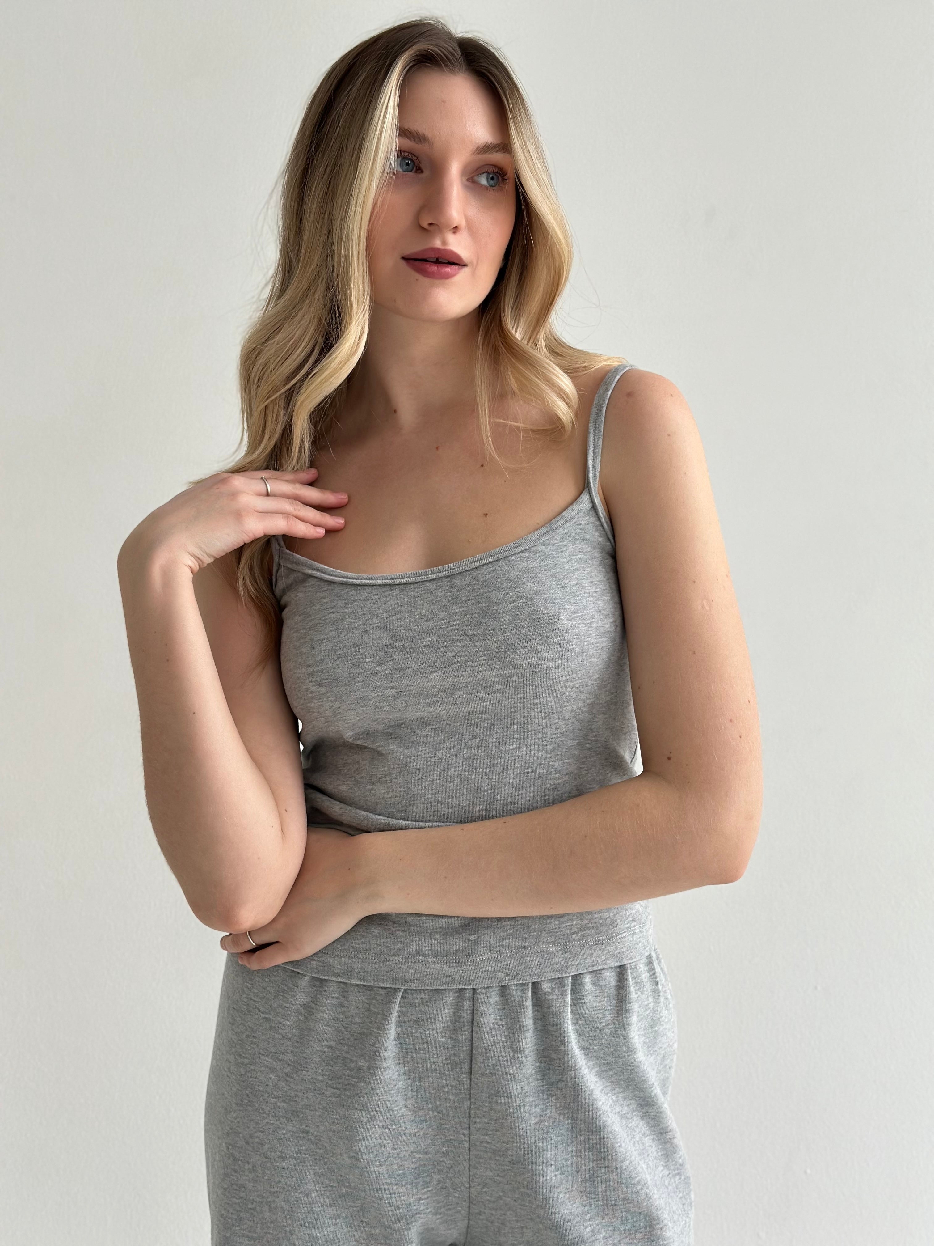 Knitwear “Tenderness” Tank top, gray