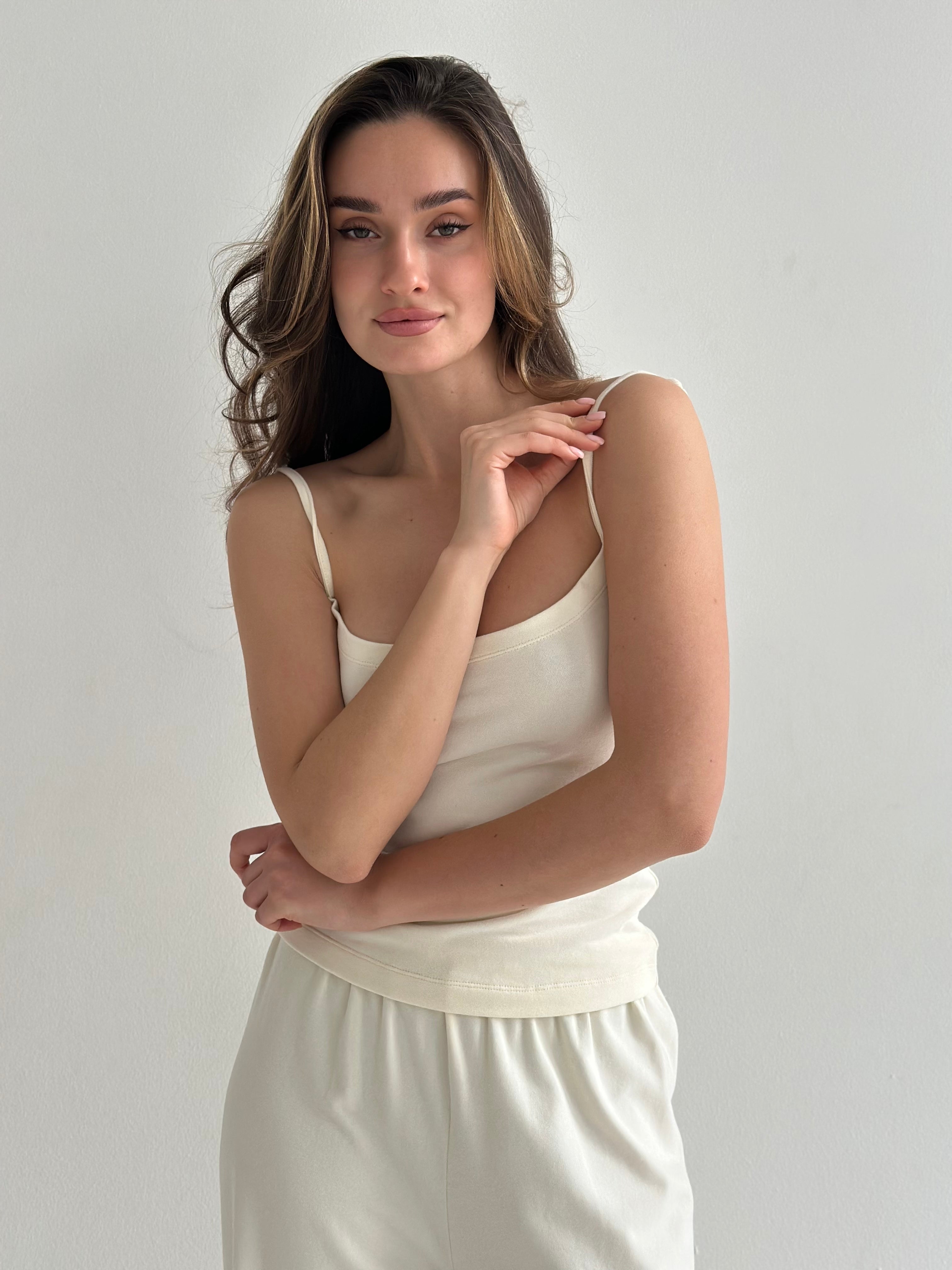 Knitwear “Tenderness” Tank top, milky