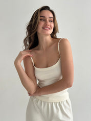 Knitwear “Tenderness” Tank top, milky