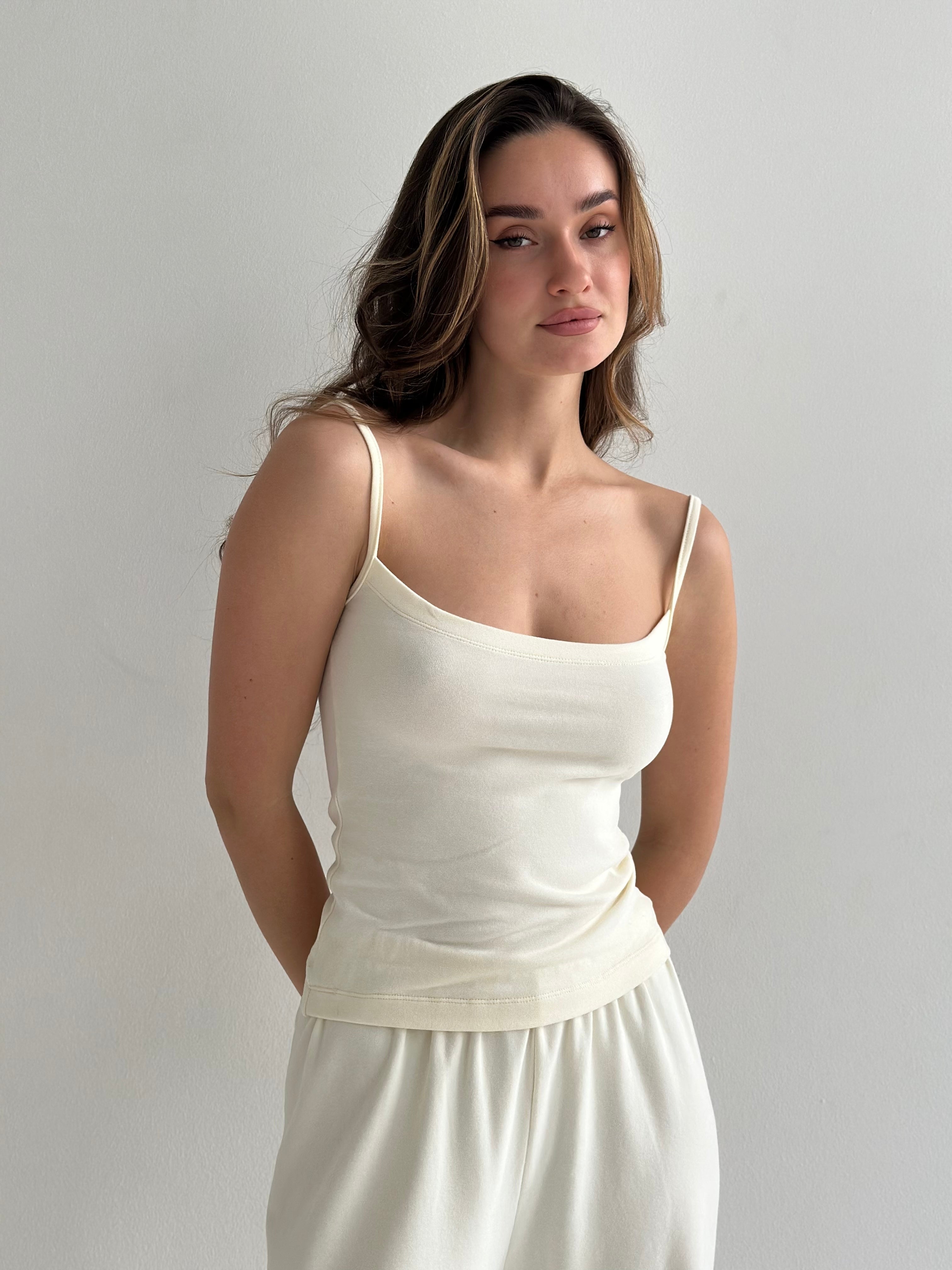 Knitwear “Tenderness” Tank top, milky