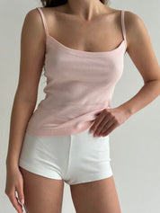 Knitwear “Tenderness” Mini shorts white