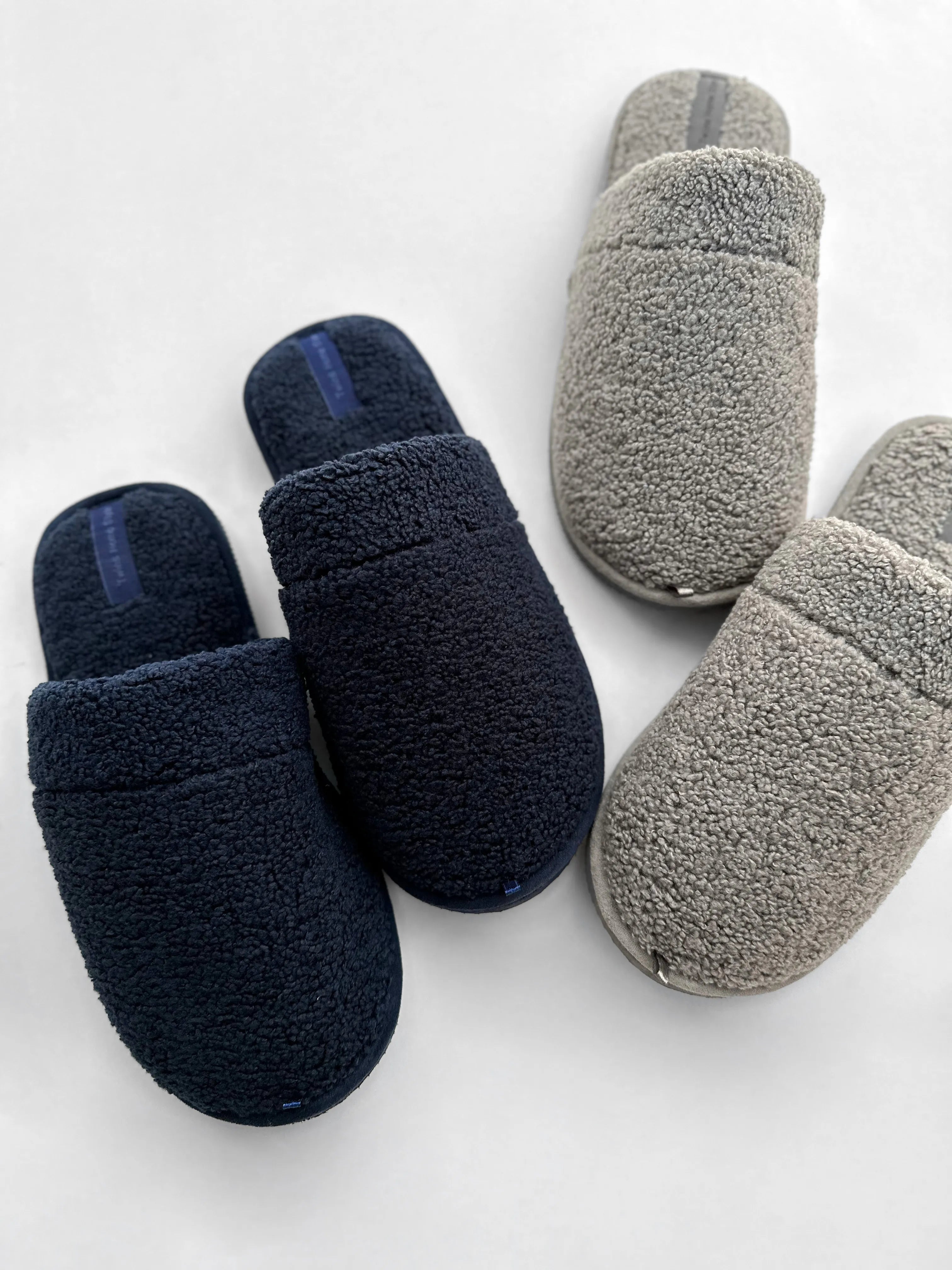 Men's Teddy slippers, gray