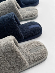 Men's Teddy slippers, blue