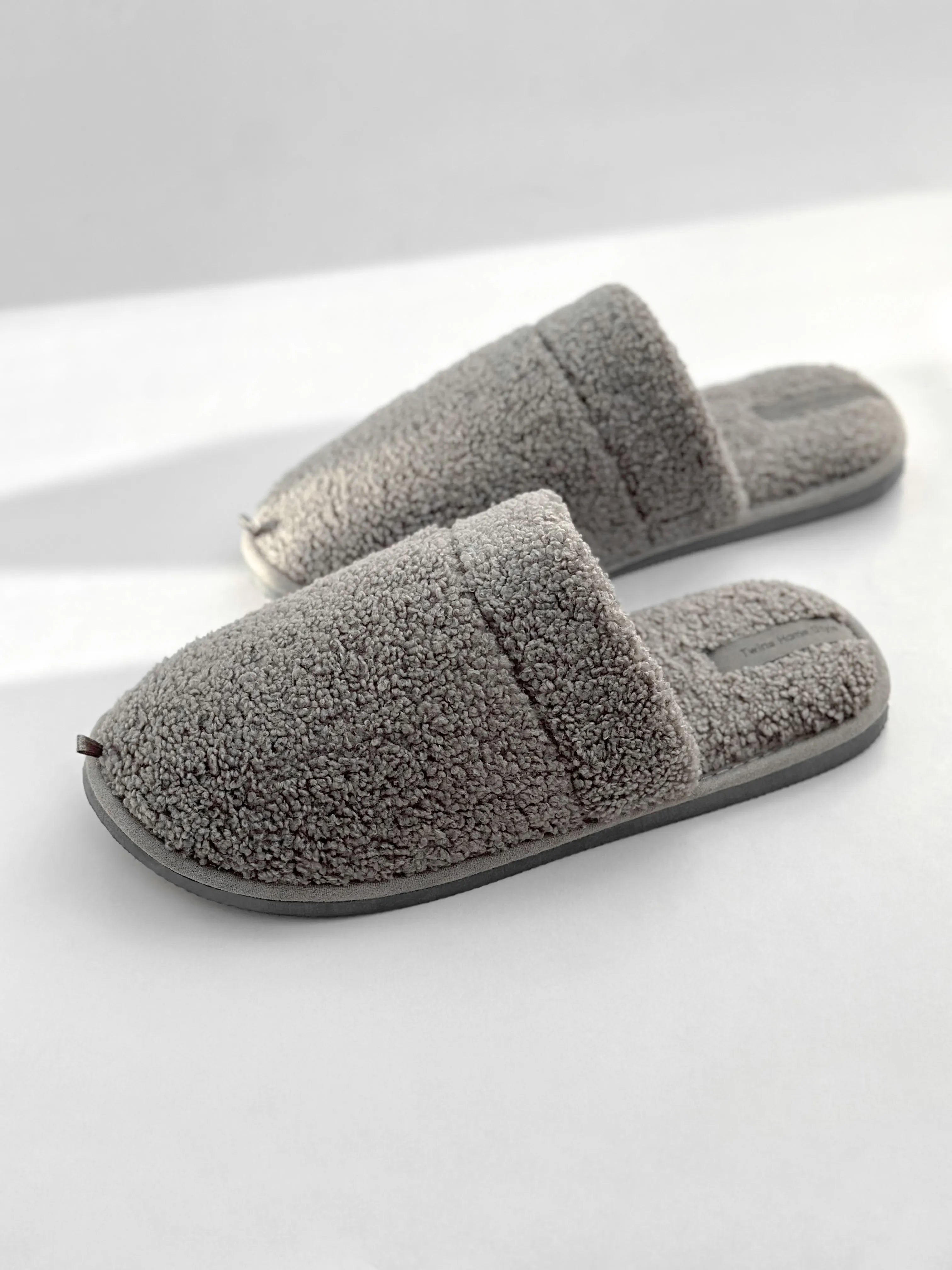 Men's Teddy slippers, gray