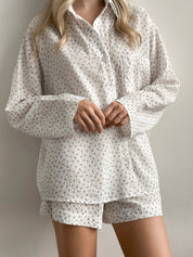 Batiste reaper Suit shirt and shorts red flower