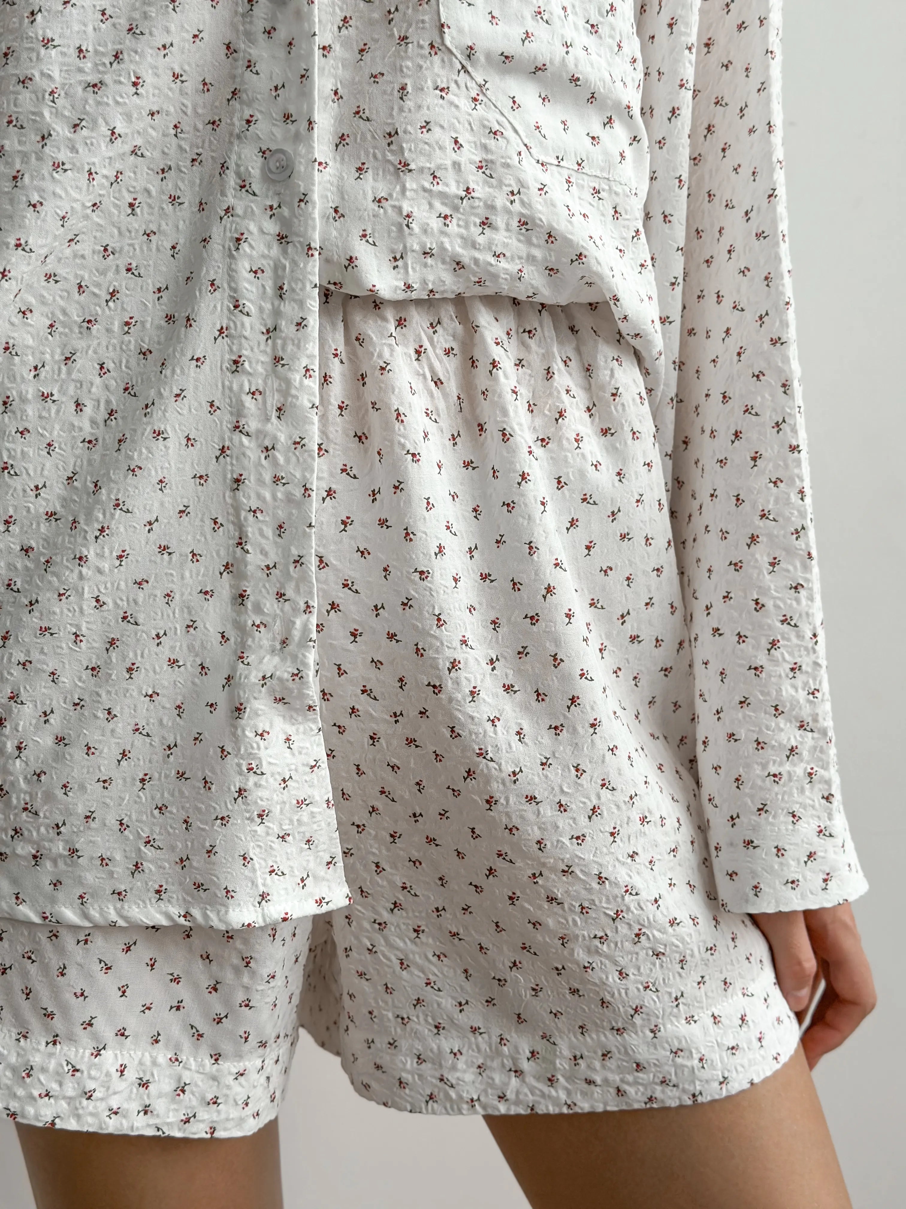Batiste reaper Suit shirt and shorts red flower