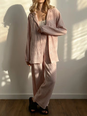 Suit spacious shirt and pants muslin pea powder