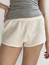 Muslin shorts MONO pink on milky