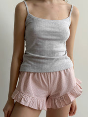 Ribbed T-shirt gray