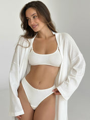 Lingerie Top “Tenderness” ribbed milky