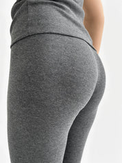 Rib knit Leggings anthracite