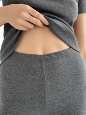 Rib knit Leggings anthracite