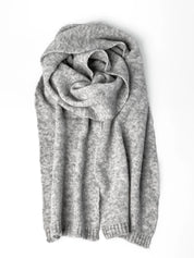 Women's scarf gray Alpaca