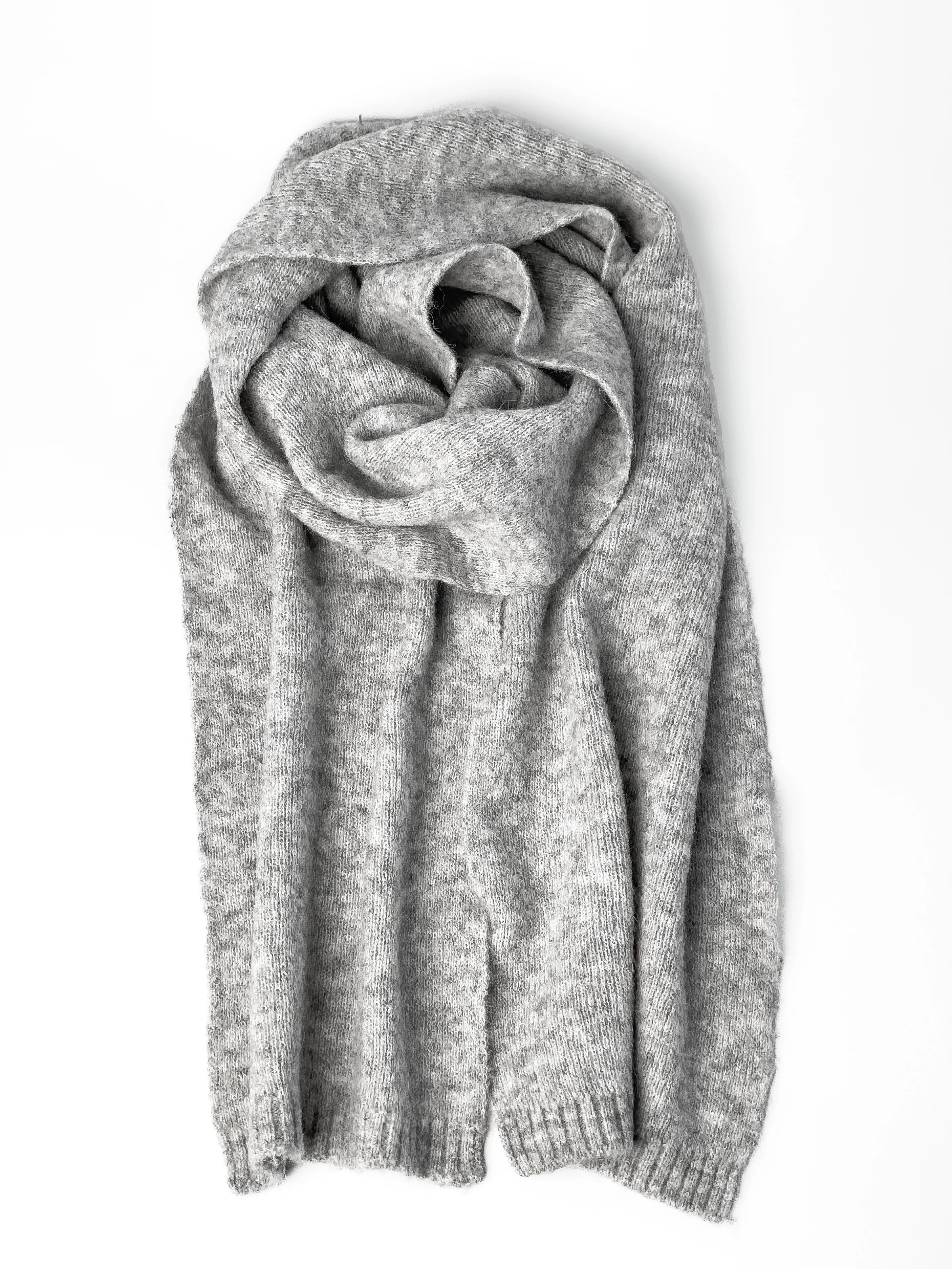 Women's scarf gray Alpaca