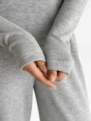 Longsleeve raglan knitwear waffle grey