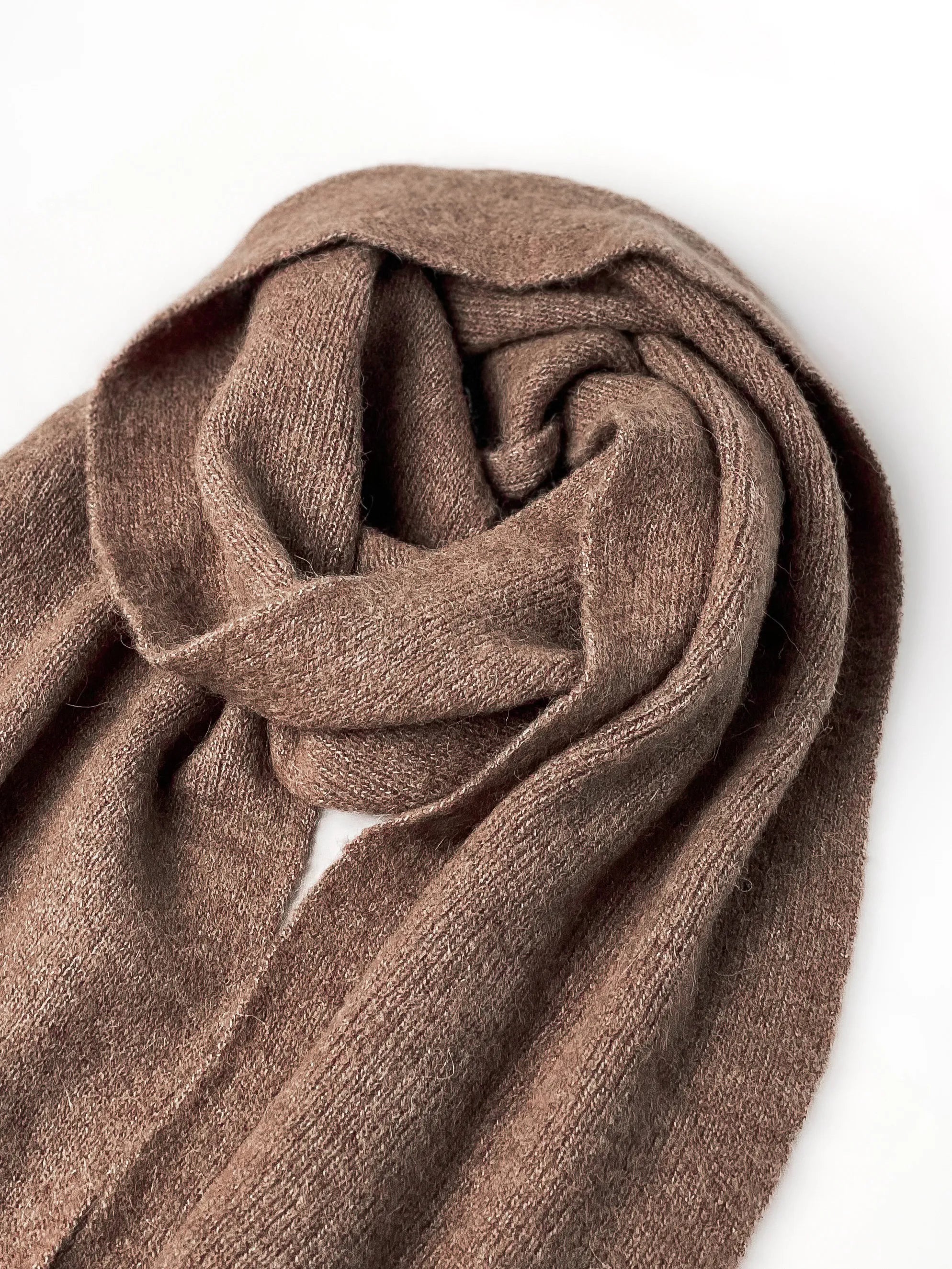 Women's scarf mocha Alpaca