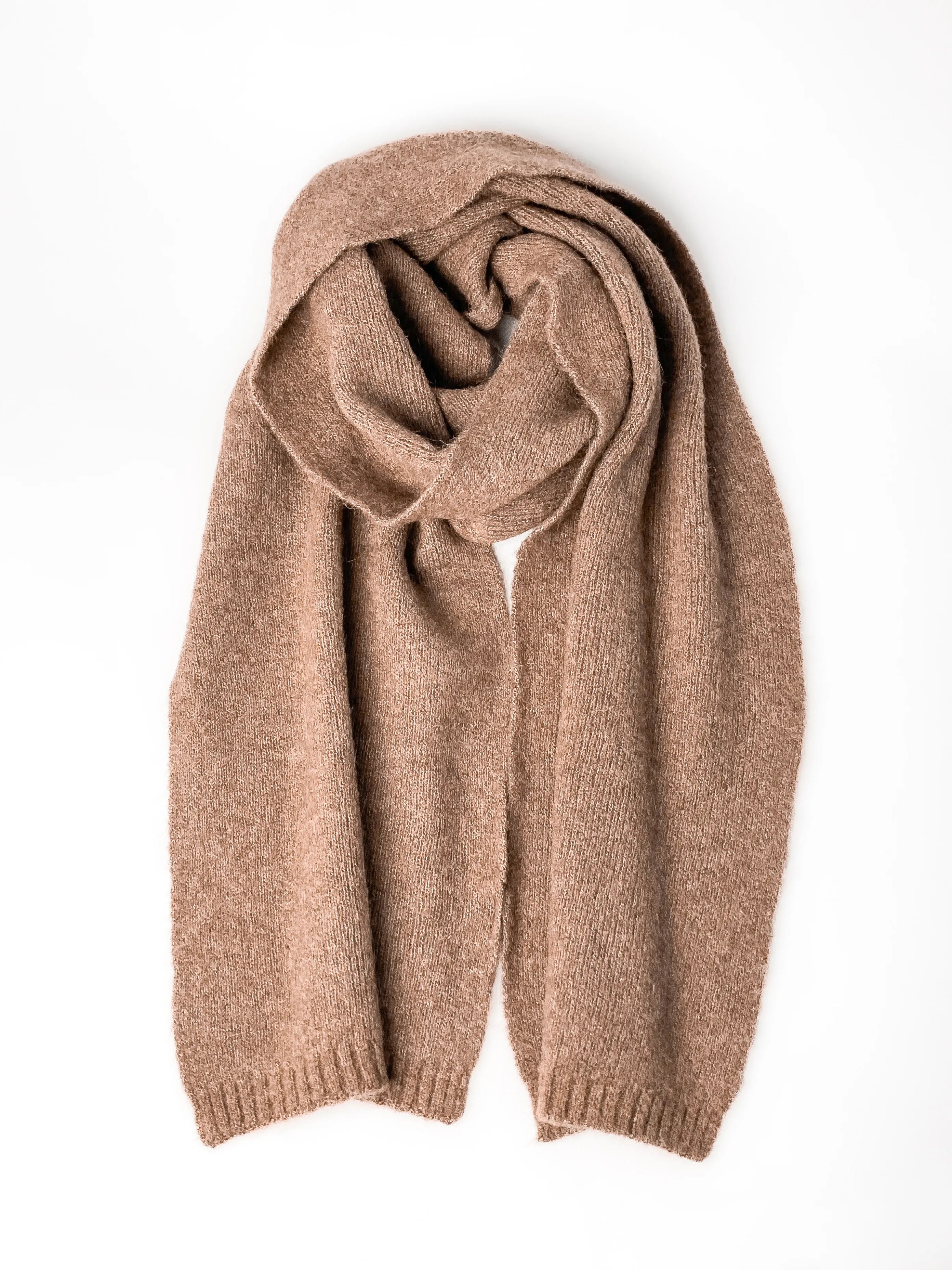 Women's peach Alpaca scarf