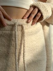 Soft knitted shorts milky