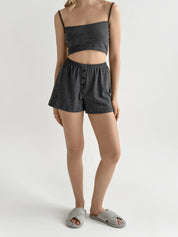 Rib knit Top anthracite