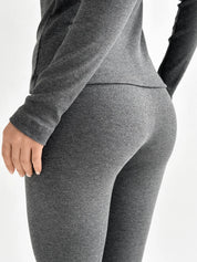 Rib knit longsleeve anthracite