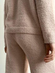 Soft knitted pants powder
