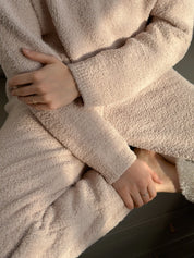 Soft knitted pants powder