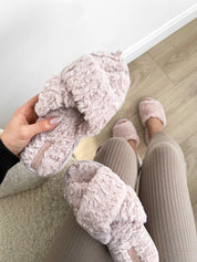 Women's HS fur slippers pink