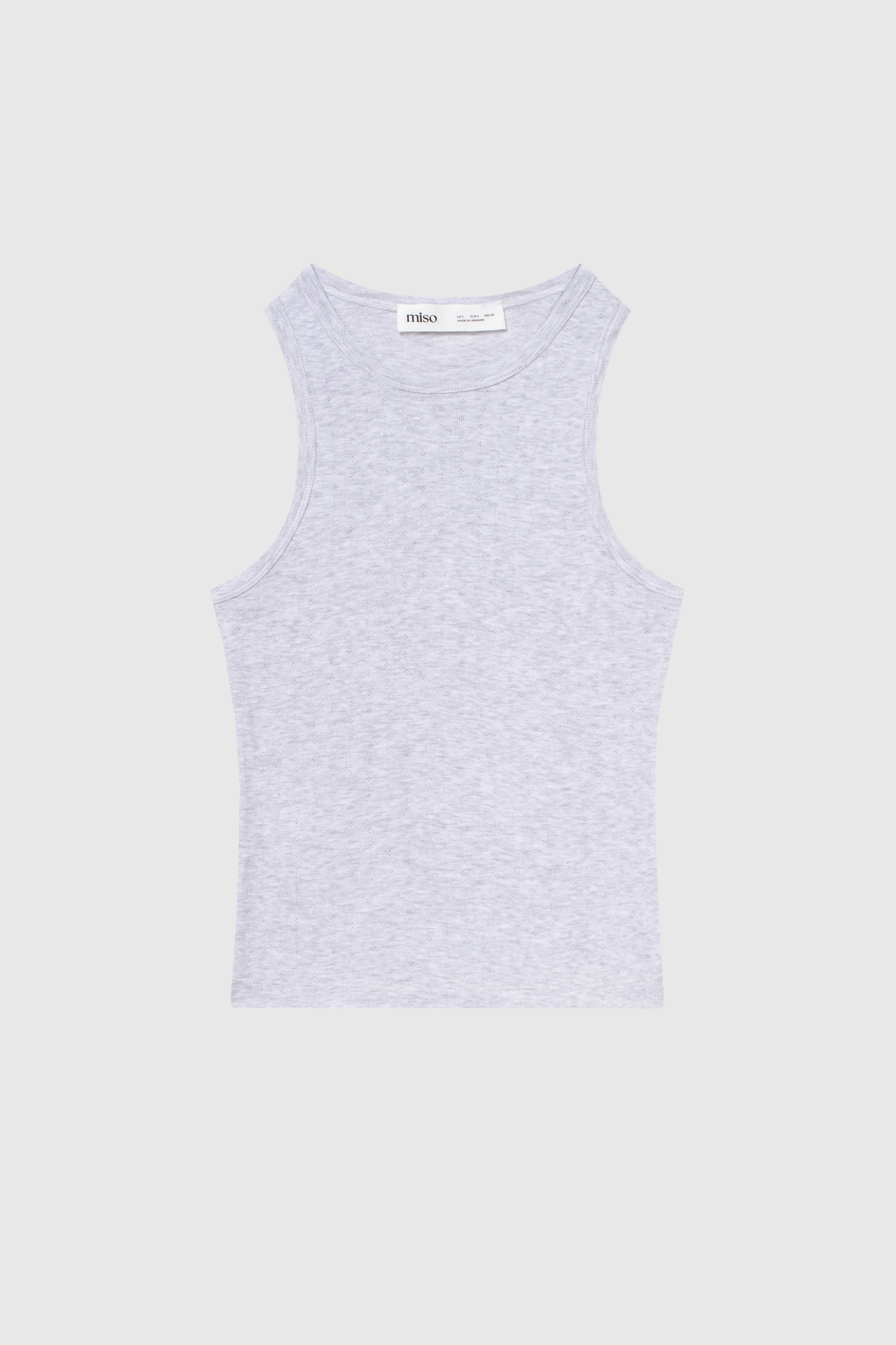 Gray Ribbed T-Shirt
