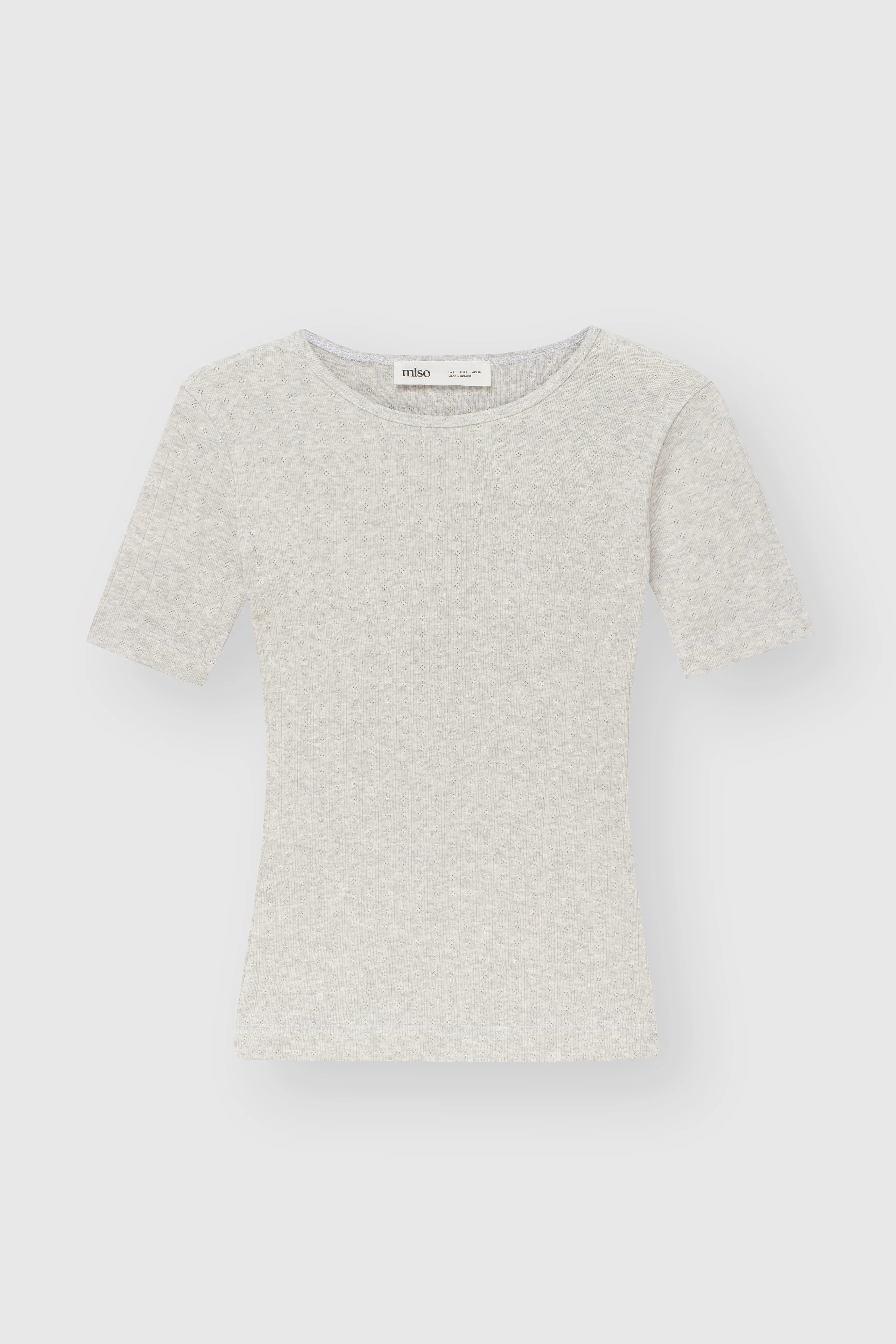 Light Gray Ribbed T-shirt