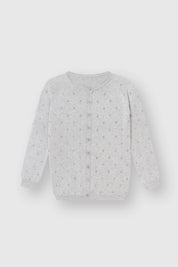 Cotton cardigan with buttons gray