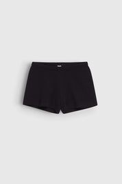 Ribbed mini shorts black