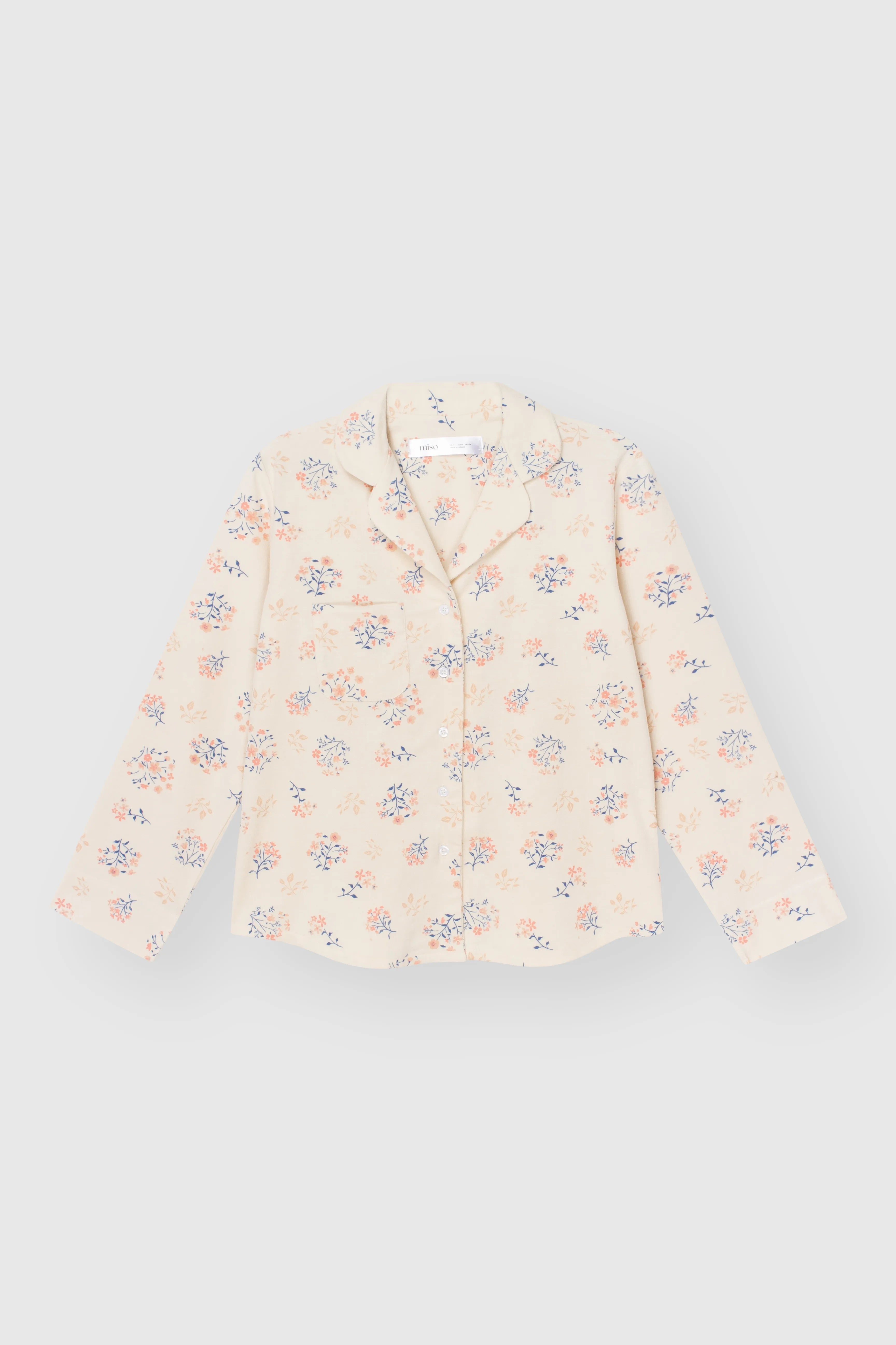 Flannel pajama set milky "twig"