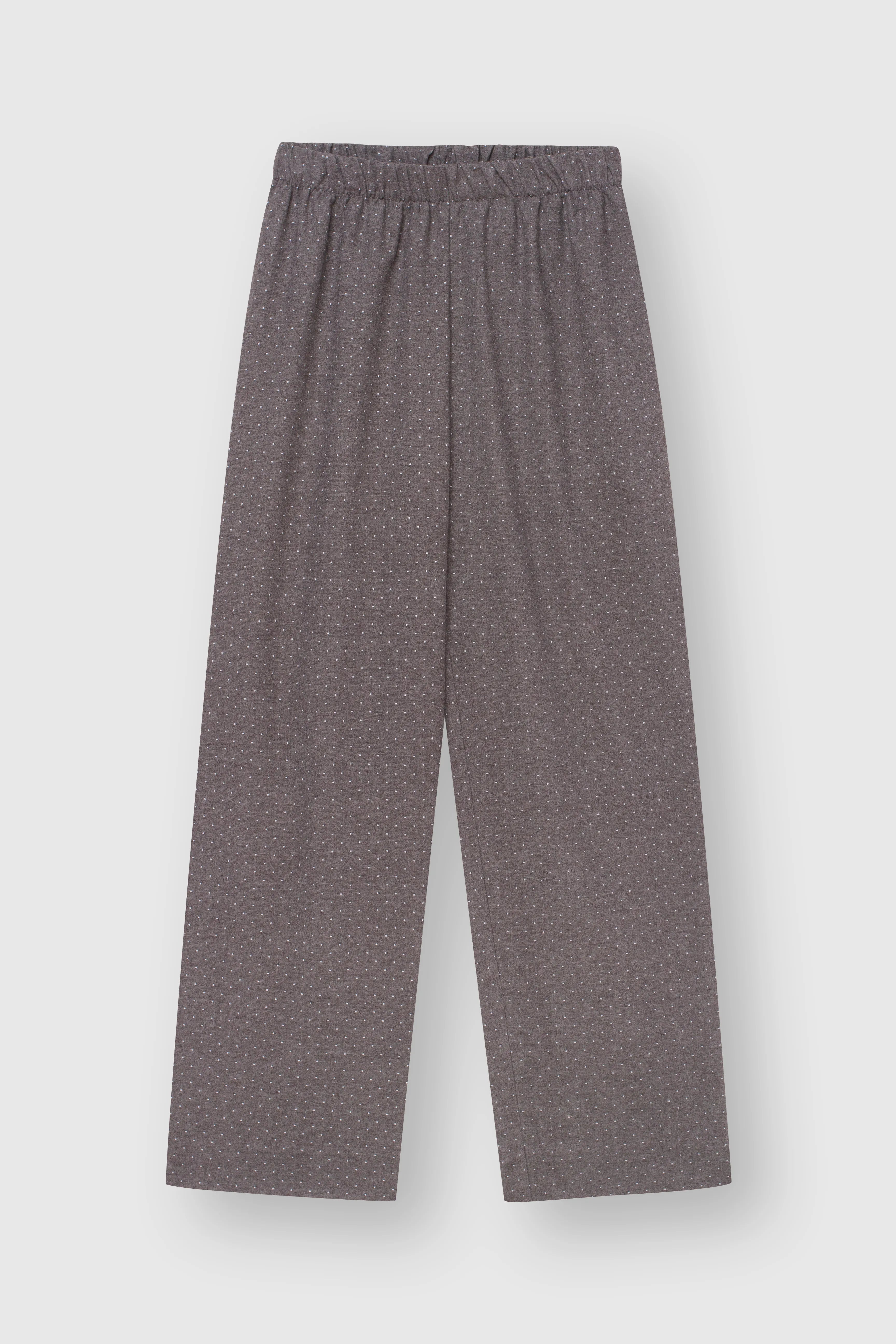 Flannel pajamas gray with small dots