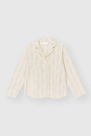 Flannel pajama set milky "flower"