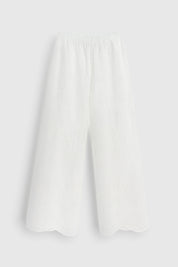 Pants Mono brocade openwork design "twig"