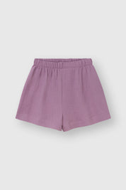 Muslin set 2-layer kimono+shorts purple