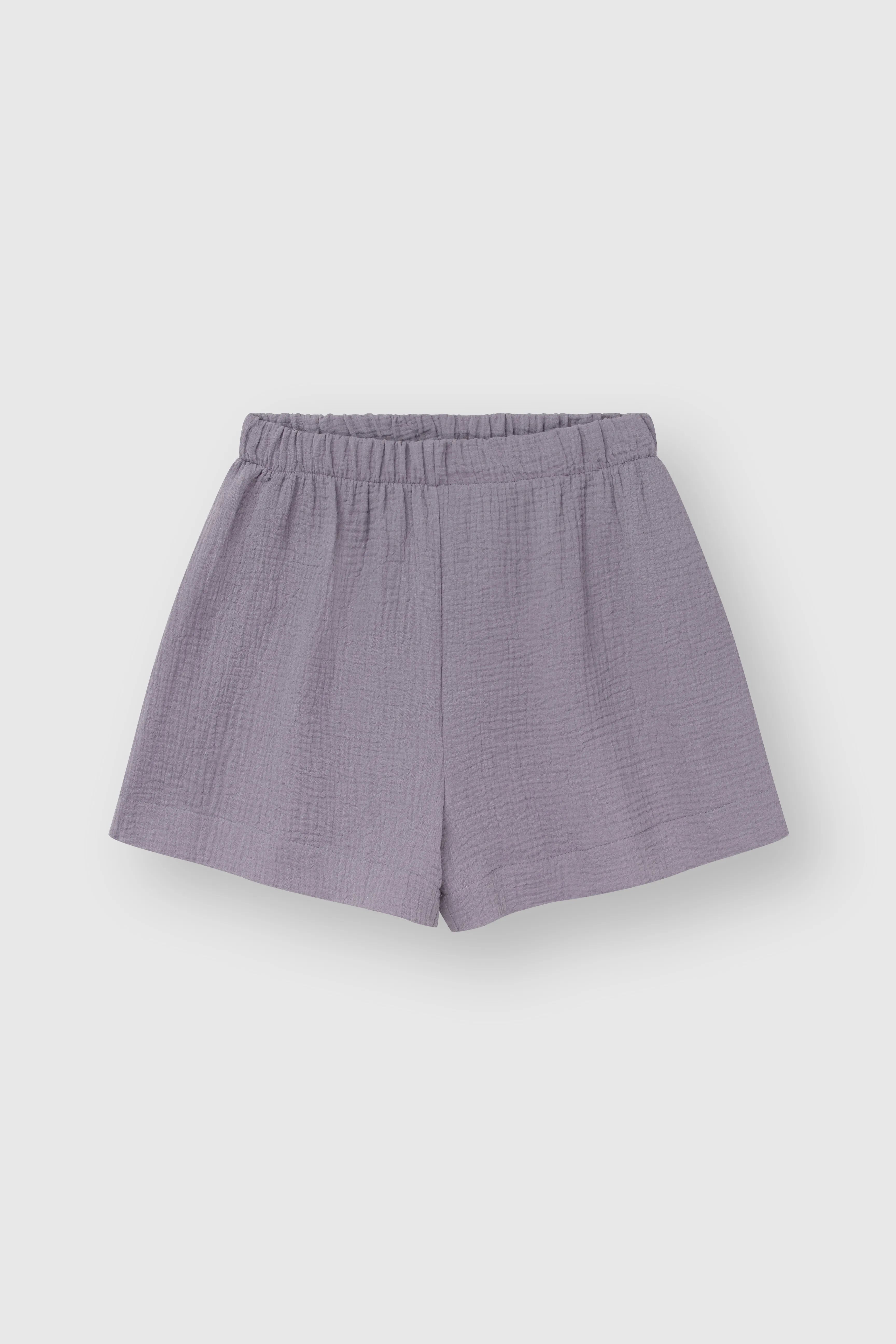 Muslin set 2-layer kimono+shorts gray