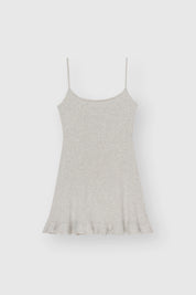 Ribbed sleep dress light gray