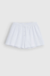 Ribbed shorts white