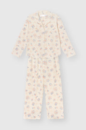 Flannel pajama set milky "twig"