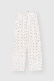 Flannel pajama set white "rose"