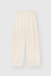 Flannel pajama set milky "flower"