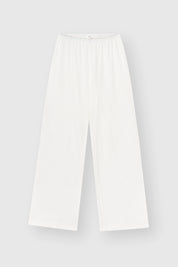 Ribbed wide pants milky