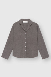 Flannel pajamas gray with small dots