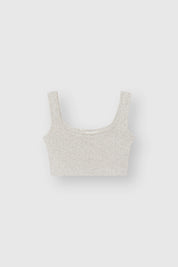 Ribbed top mini light gray
