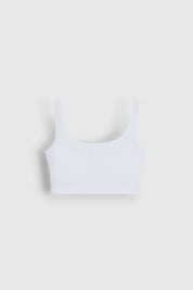 Ribbed top mini white