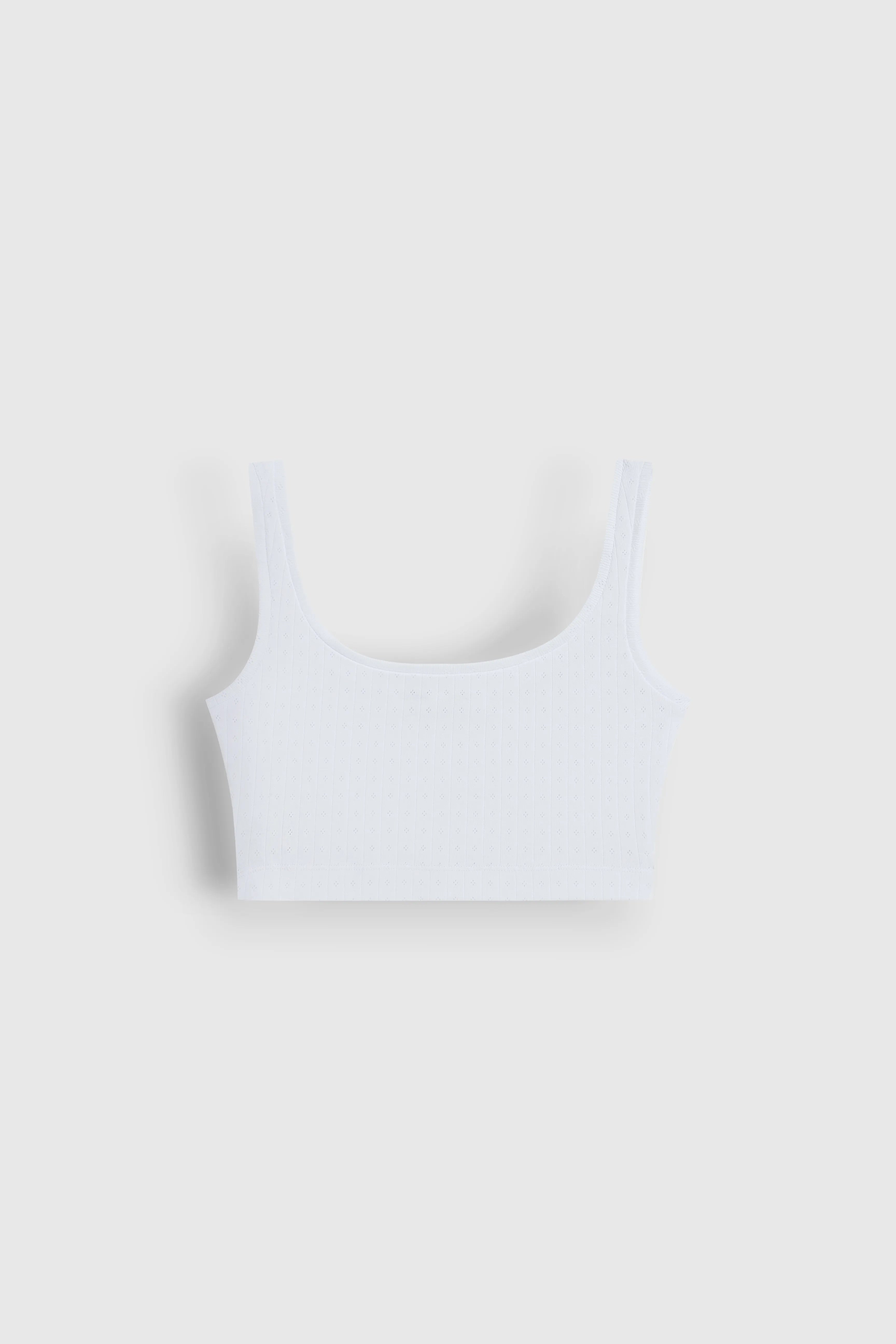Ribbed top mini white