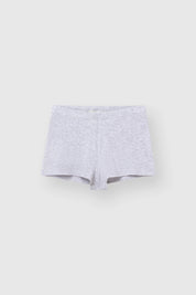 Ribbed mini shorts gray
